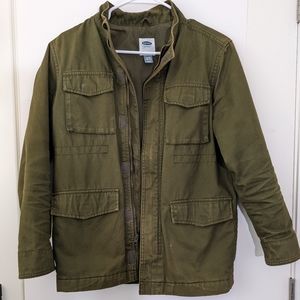 Boy's Old Navy Cargo Jacket, Olive Green, XL